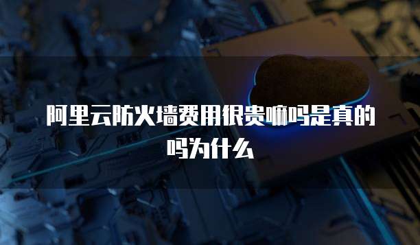 阿里云防火墙费用很贵嘛吗是真的吗为什么
