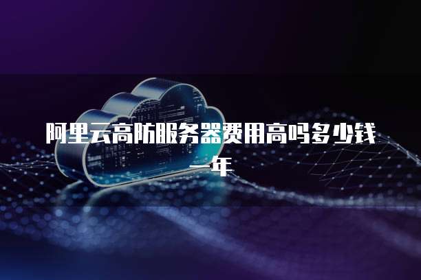 阿里云高防服务器费用高吗多少钱一年