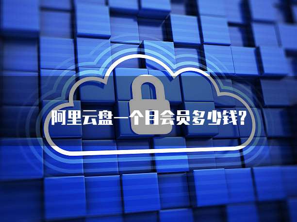 阿里云盘一个月会员多少钱?