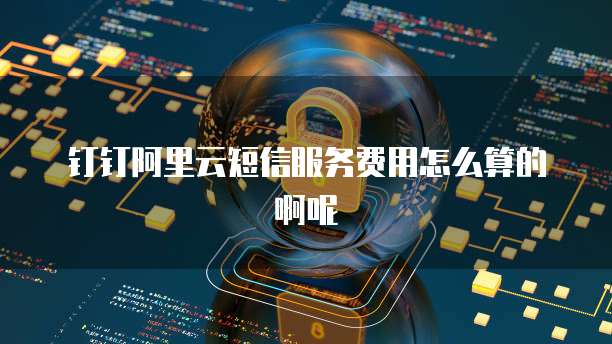 钉钉阿里云短信服务费用怎么算的啊呢