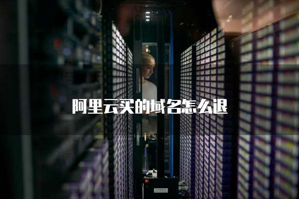 阿里云买的域名怎么退