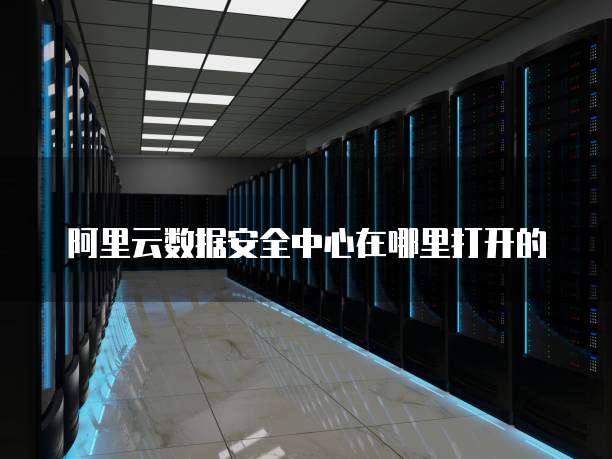 阿里云数据安全中心在哪里打开的