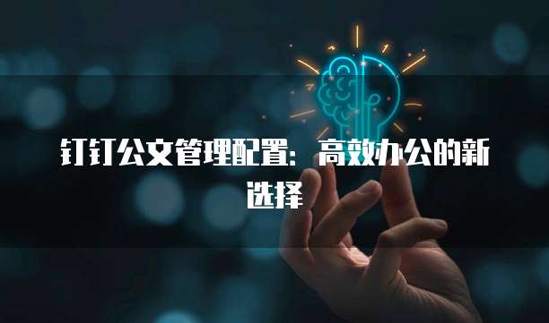 钉钉公文管理配置:高效办公的新选择
