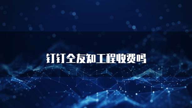 钉钉仝友知工程收费吗