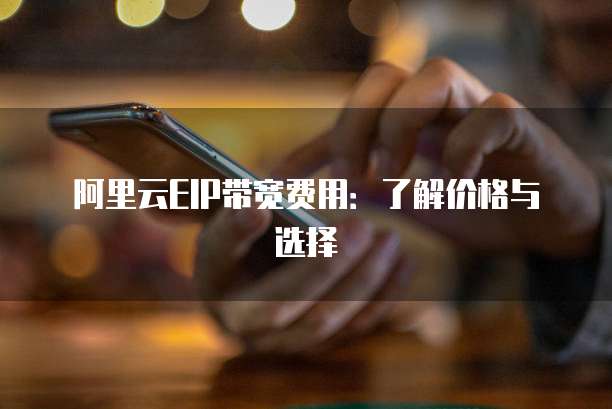 阿里云EIP带宽费用:了解价格与选择