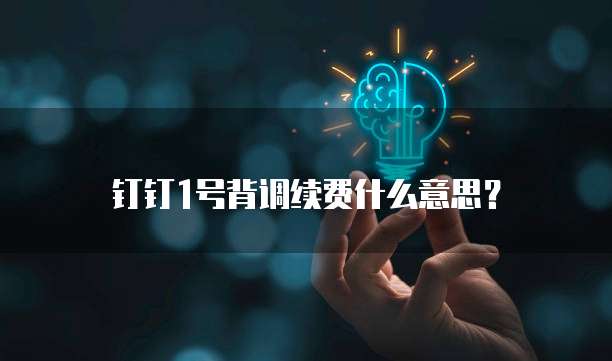 钉钉1号背调续费什么意思?