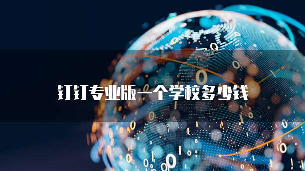 钉钉专业版一个学校多少钱