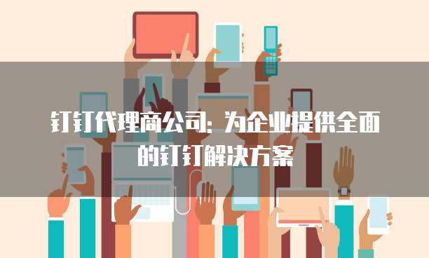钉钉代理商公司: 为企业提供全面的钉钉解决方案