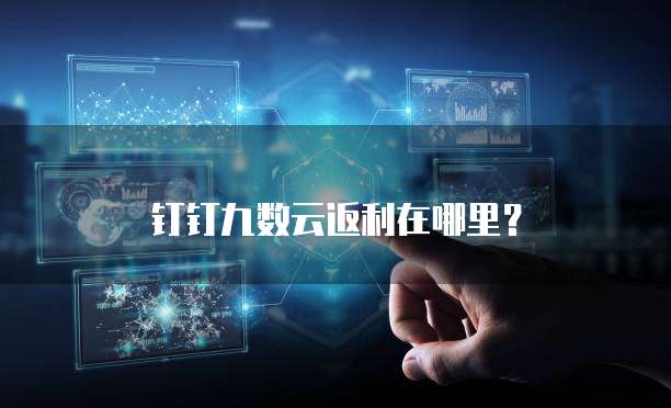 钉钉九数云返利在哪里?