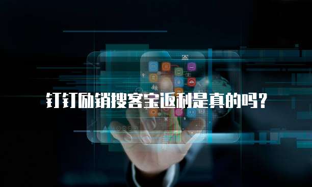 钉钉励销搜客宝返利是真的吗？