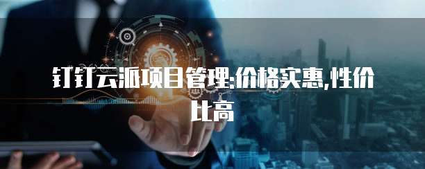 钉钉云派项目管理:价格实惠,性价比高