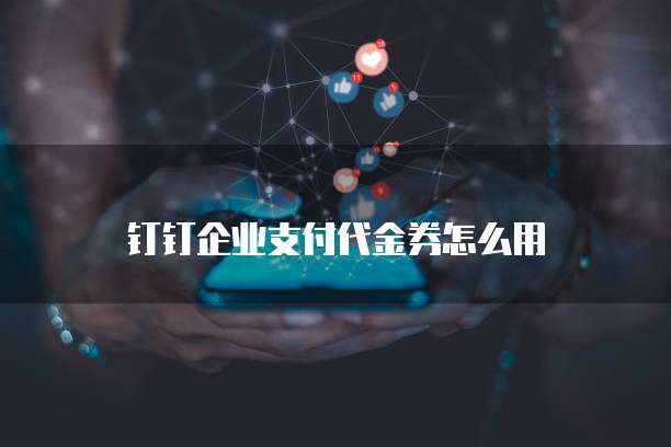 钉钉企业支付代金券怎么用