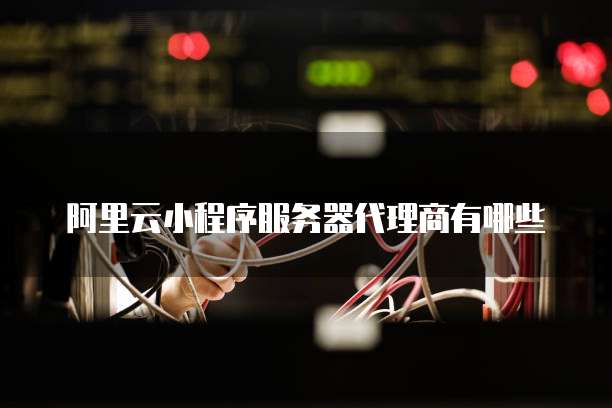 阿里云小程序服务器代理商有哪些