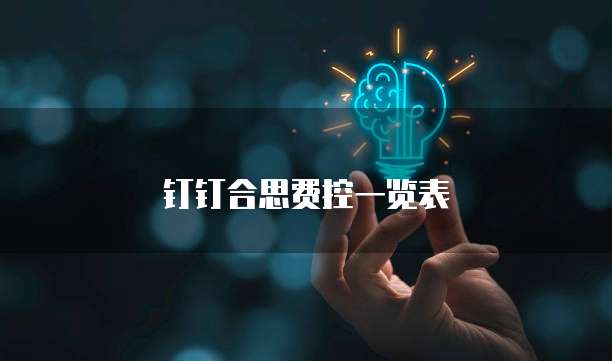 钉钉合思费控一览表