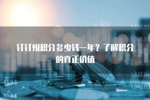 钉钉悦积分多少钱一年？了解积分的真正价值