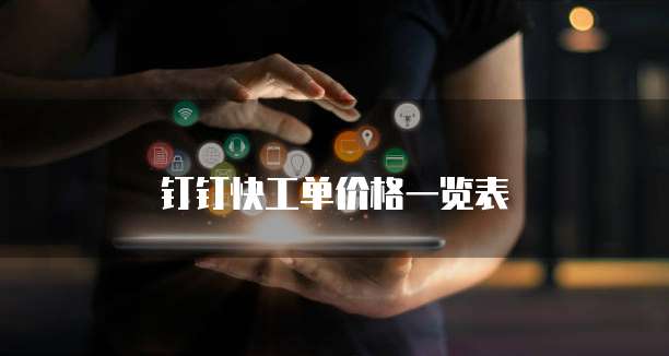 钉钉快工单价格一览表