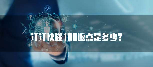 钉钉快递100返点是多少?