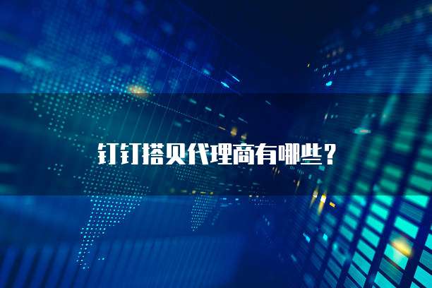 钉钉搭贝代理商有哪些？