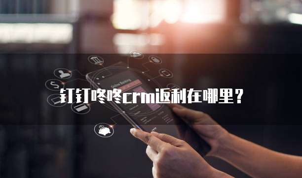 钉钉咚咚crm返利在哪里?