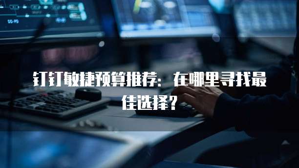 钉钉敏捷预算推荐:在哪里寻找最佳选择?