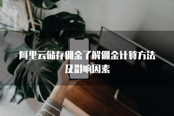阿里云储存佣金了解佣金计算方法及影响因素