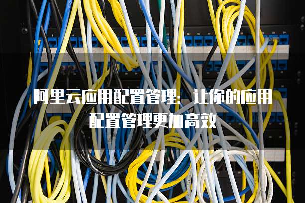 阿里云应用配置管理：让你的应用配置管理更加高效