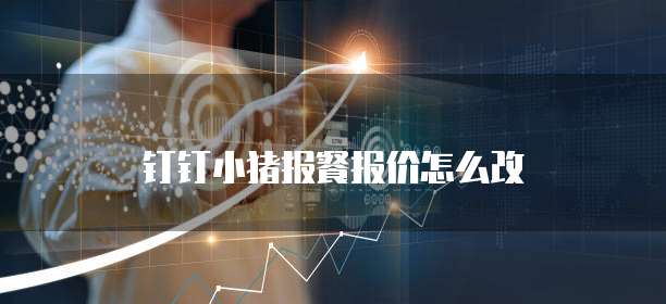 钉钉小猪报餐报价怎么改