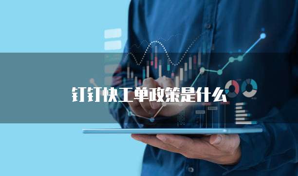 钉钉快工单政策是什么