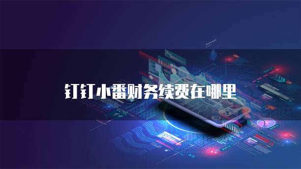 钉钉小番财务续费在哪里