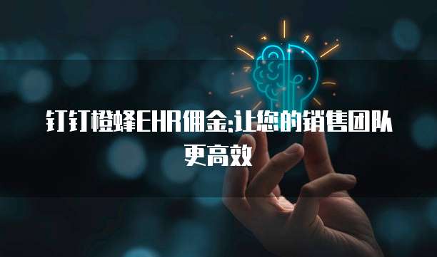 钉钉橙蜂EHR佣金:让您的销售团队更高效