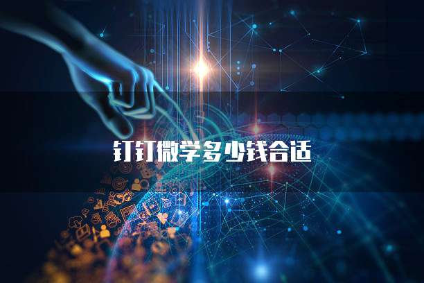 钉钉微学多少钱合适