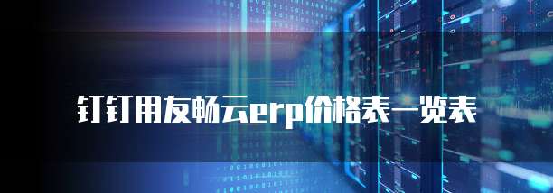 钉钉用友畅云erp价格表一览表