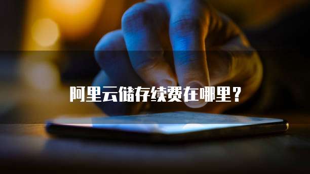 阿里云储存续费在哪里?
