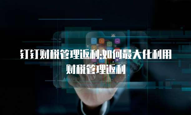 钉钉财税管理返利:如何最大化利用财税管理返利