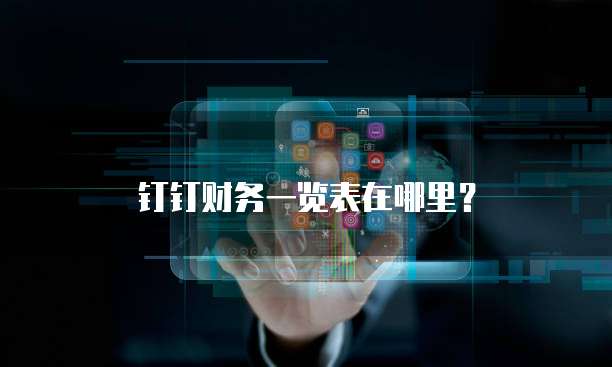 钉钉财务一览表在哪里?
