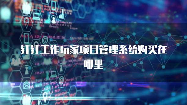 钉钉工作玩家项目管理系统购买在哪里