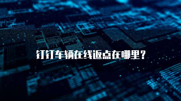 钉钉车辆在线返点在哪里?