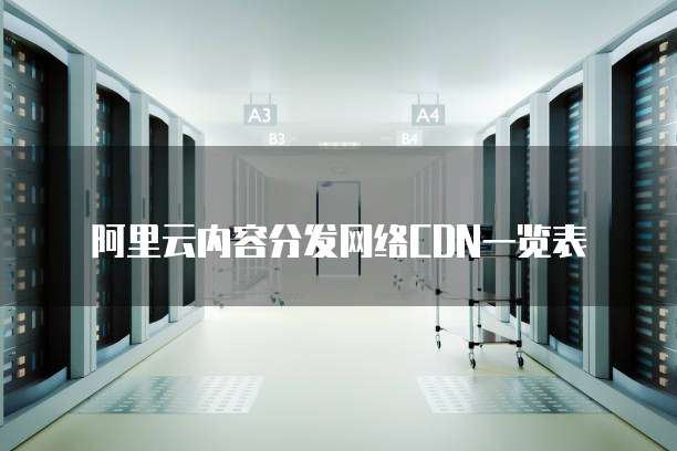 阿里云内容分发网络CDN一览表