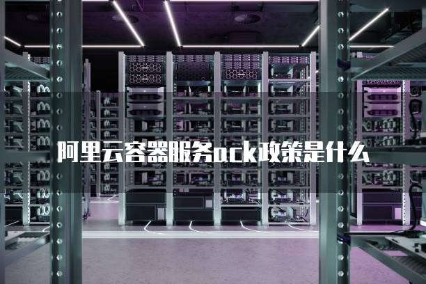 阿里云容器服务ACK政策是什么