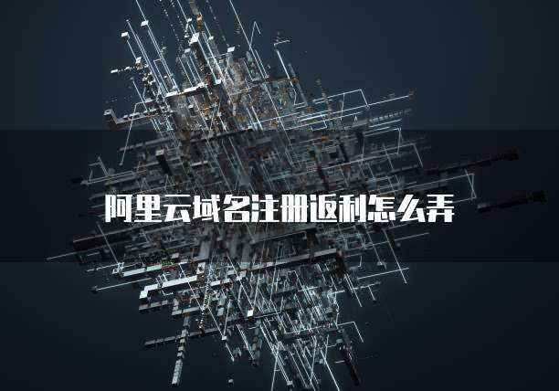 阿里云域名注册返利怎么弄