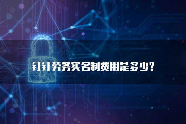 钉钉劳务实名制费用是多少？
