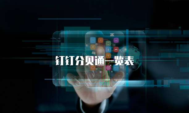 钉钉分贝通一览表