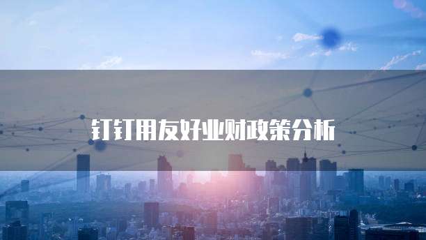 钉钉用友好业财政策分析