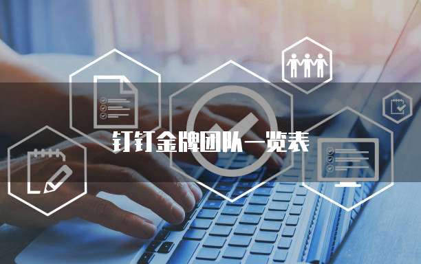 钉钉金牌团队一览表