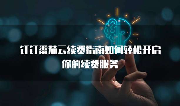 钉钉番茄云续费指南如何轻松开启你的续费服务