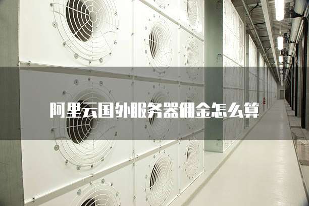 阿里云国外服务器佣金怎么算