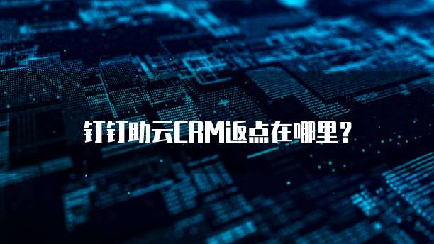 钉钉助云CRM返点在哪里?