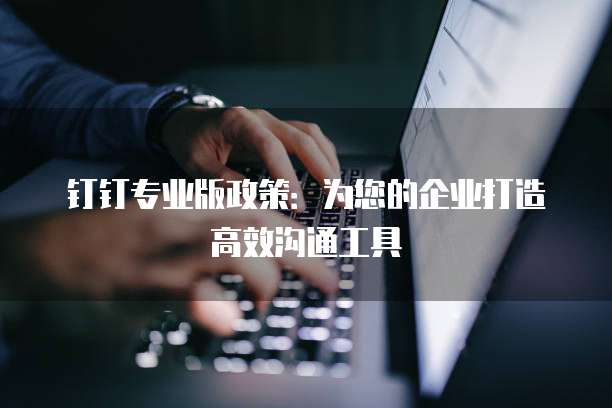 钉钉专业版政策:为您的企业打造高效沟通工具