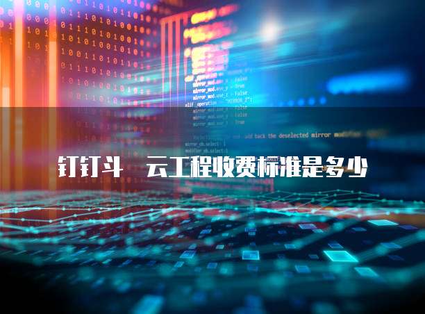 钉钉斗栃云工程收费标准是多少