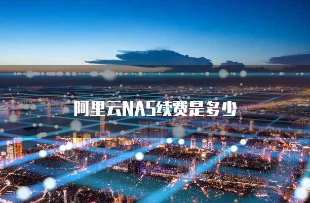 阿里云NAS续费是多少